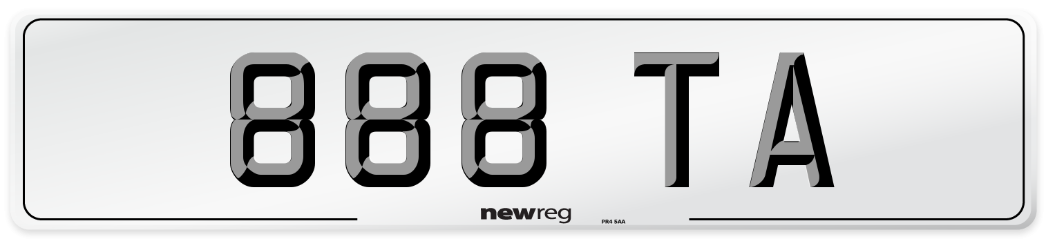 888 TA Number Plate from New Reg